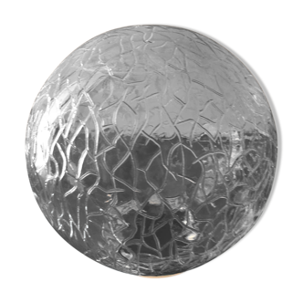 Cracked white glass globe