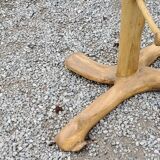 Brutalist coat rack on boxwood stand