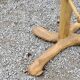 Brutalist coat rack on boxwood stand
