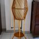 Bamboo rattan floor lamp from the 1960s in the Audoux Minet style.