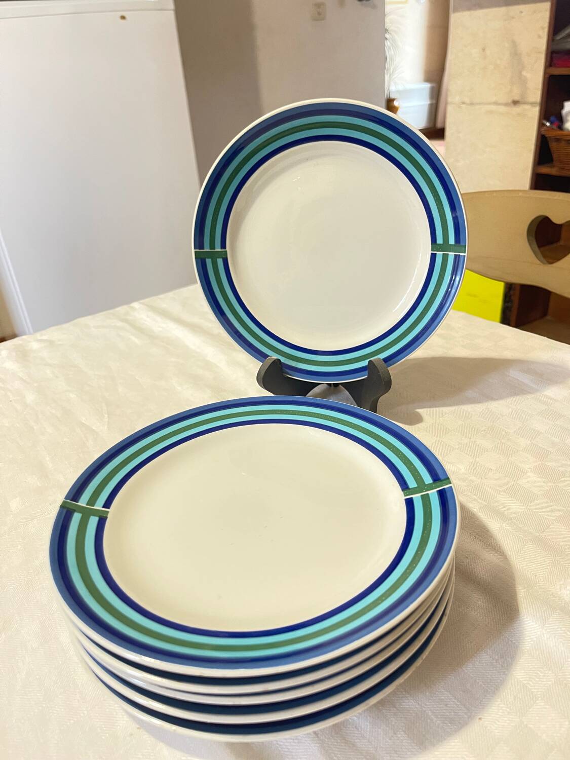 Set of 6 dessert plates Richard Ginori – Italian design - 70s 80s