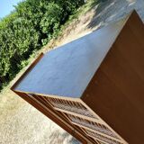 Wardrobe, vintage rattan wardrobe