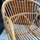 Vintage adult rattan armchair basket