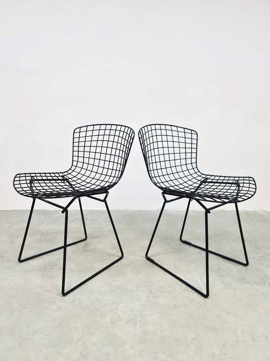 Vintage design wire chair model 420 Harry Bertoia Knoll 1970s