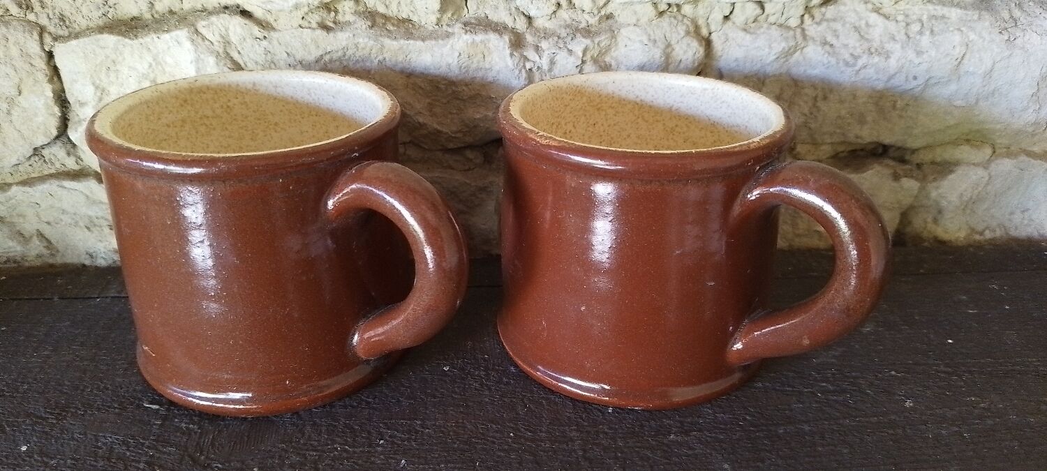 Vintage stoneware mugs