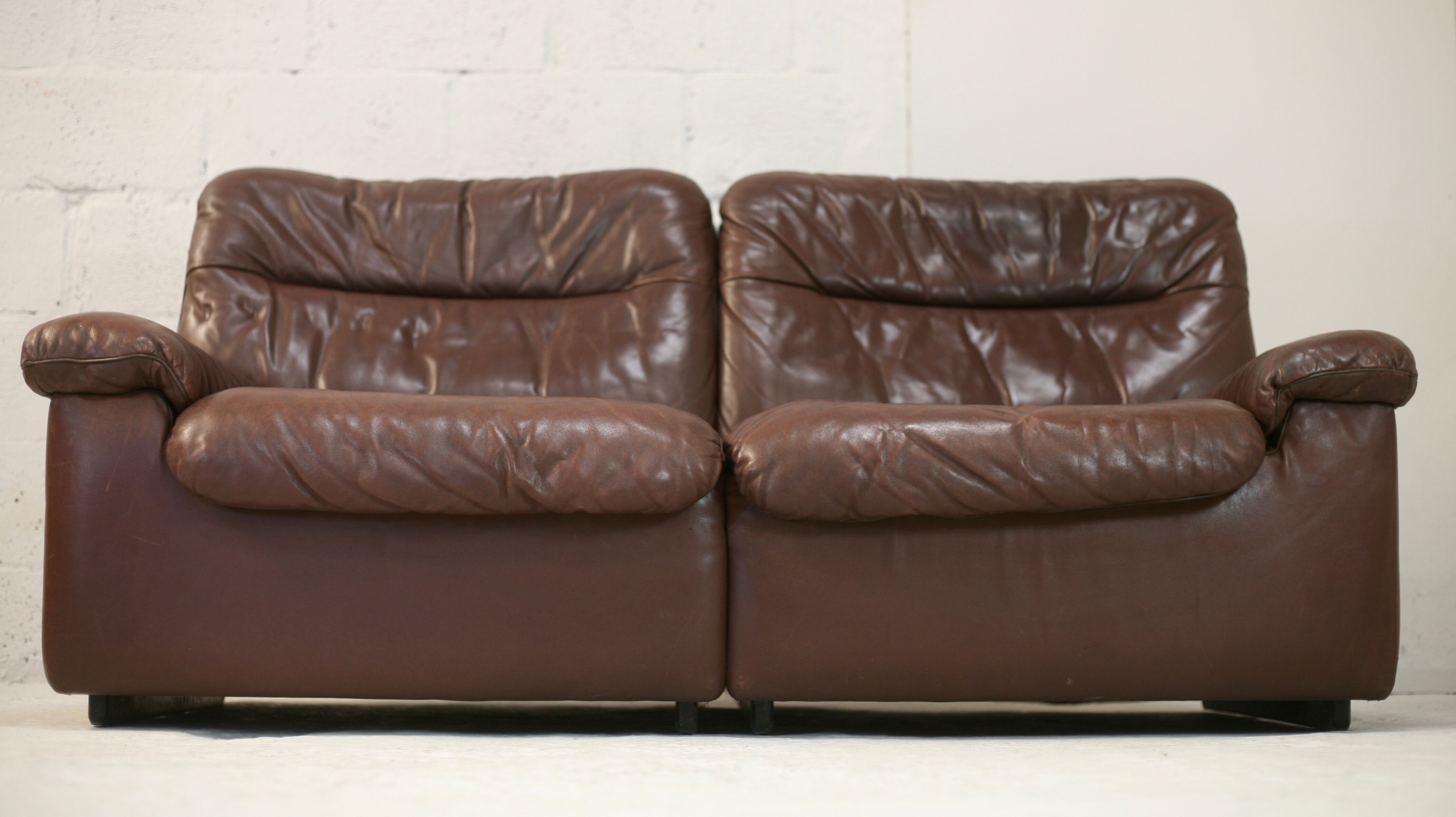 Sofa De Sede. Leather "chocolate" Switzerland, circa 1970