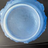 Blue Art Deco vase signed Etaleune Paris France