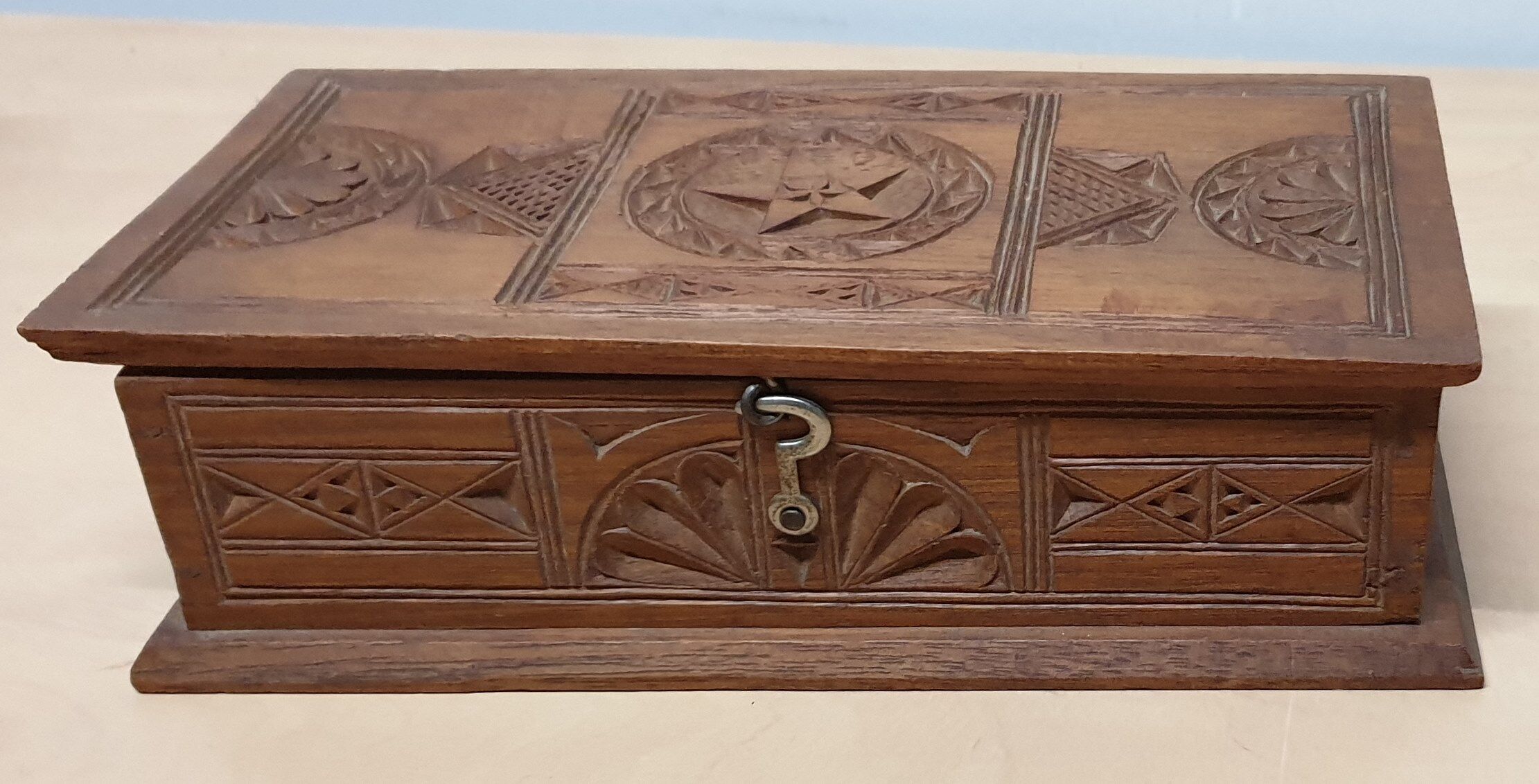 Vintage carved wooden box