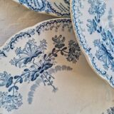 Set of 6 flat plates Regency in iron earth