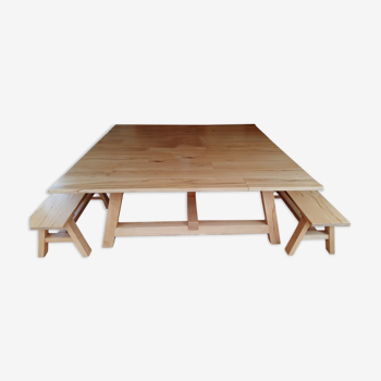 Hetre craft table (unique - designed by a craftsman from the wicklow mountains) 2m x 2m