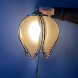 Vintage wall lamp Hollywood Regency Golden Flower