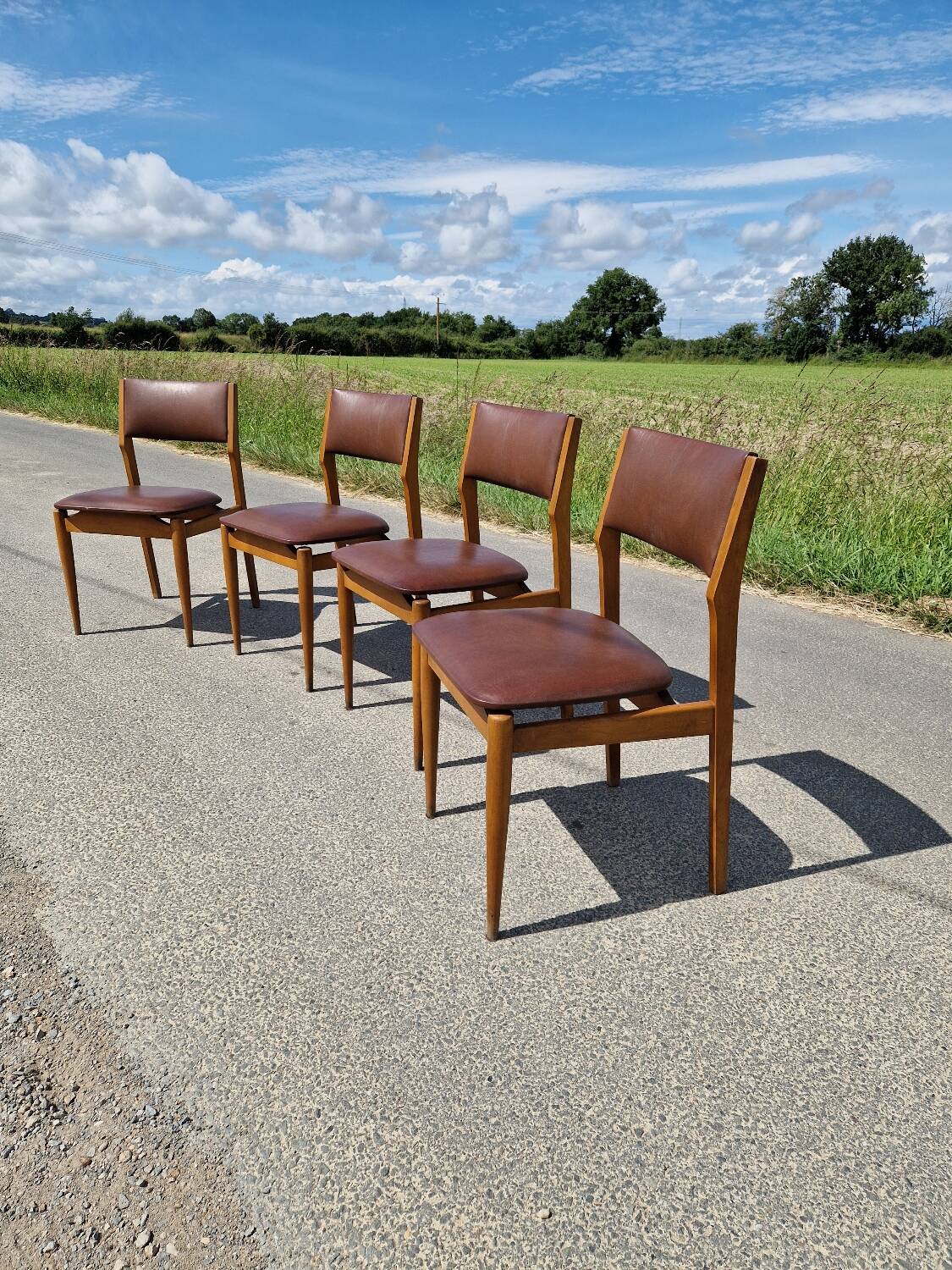 Set of 4 vintage Scandinavian chairs