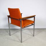 Danish orange chair by Sigvard Bernadotte for France & Søn 1970s