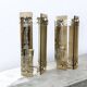 Set of 2 art deco revival smoked glass chromed  wall lamps