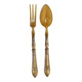 Couverts à salade argent massif fin xixeme
