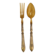 Solid silver salad servers, late 19th century