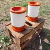 Pair of orange lamps from the 70s