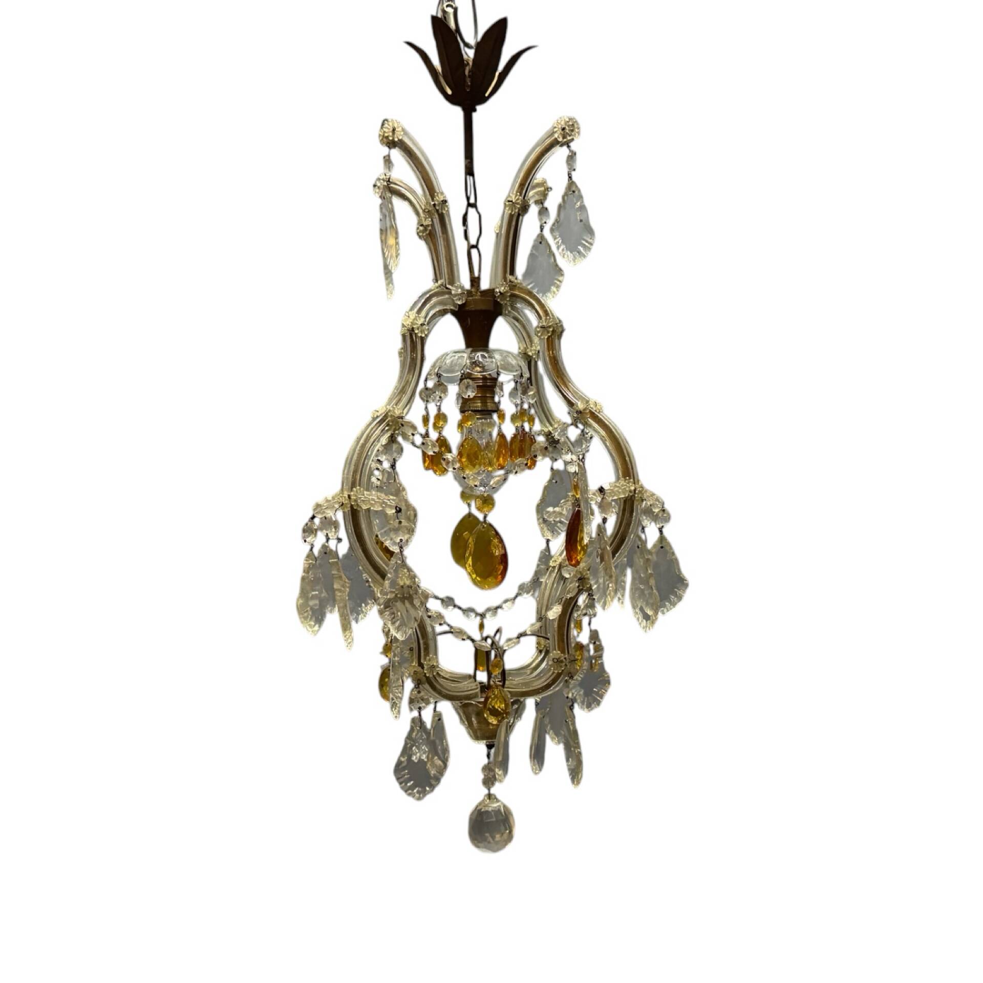 Crystal Italian Maria Teresa Light Pendant  1950’s 