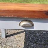 Old grey ceruse coffee table