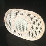 Mirror in rattan and canning 35x51cm