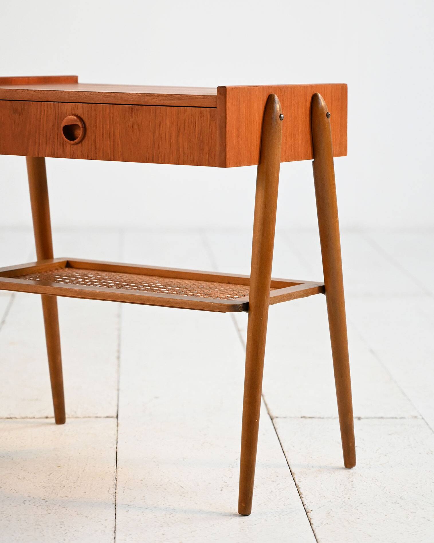 1950s Scandinavian teak bedside table