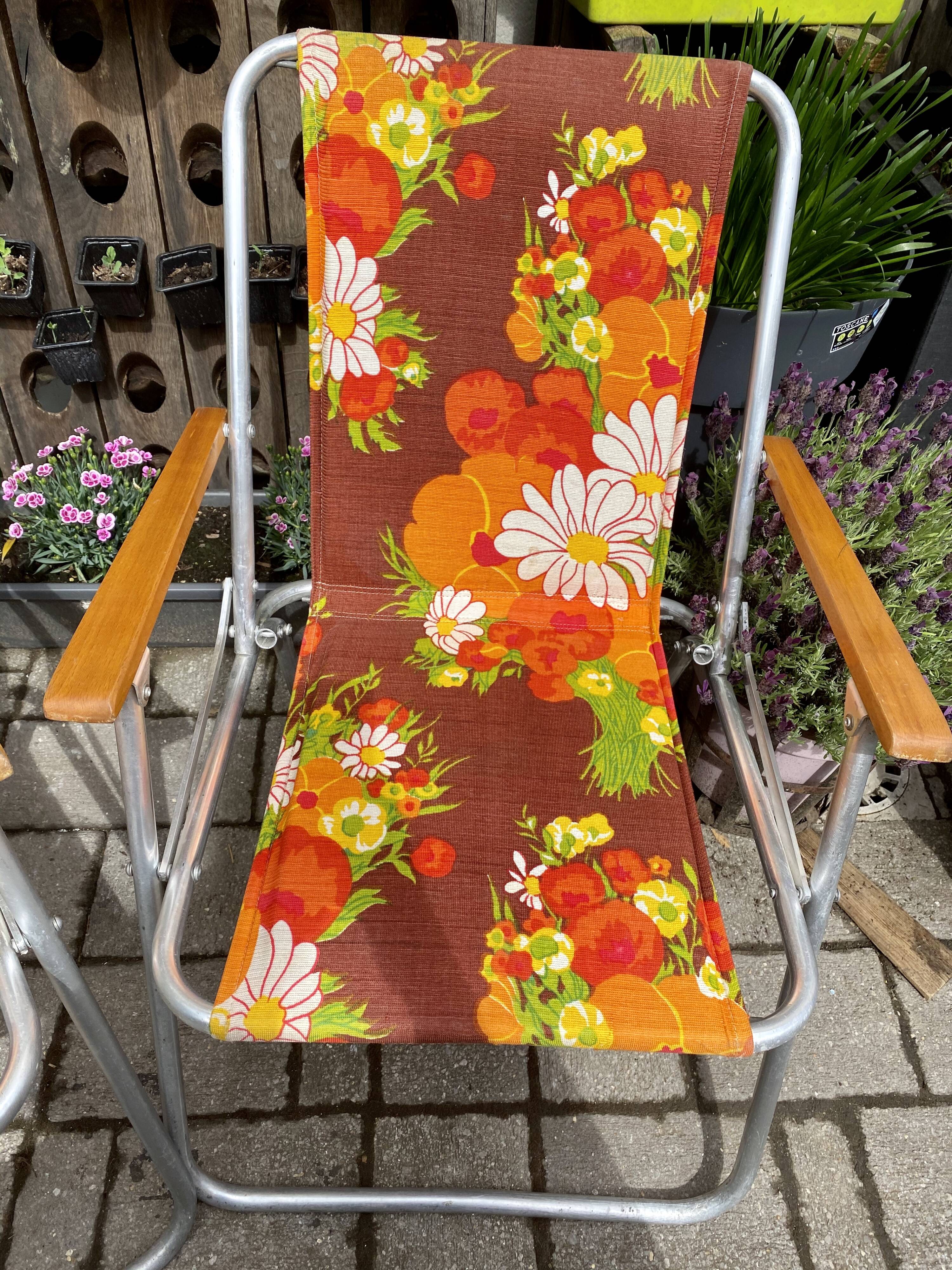 Pair of vintage camping chairs