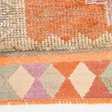 3x11 Faded Orange Anatolian Runner, Contemporary Runner Rug, 92x339 Cm