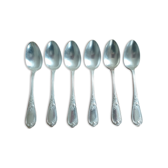 Old silver metal spoons