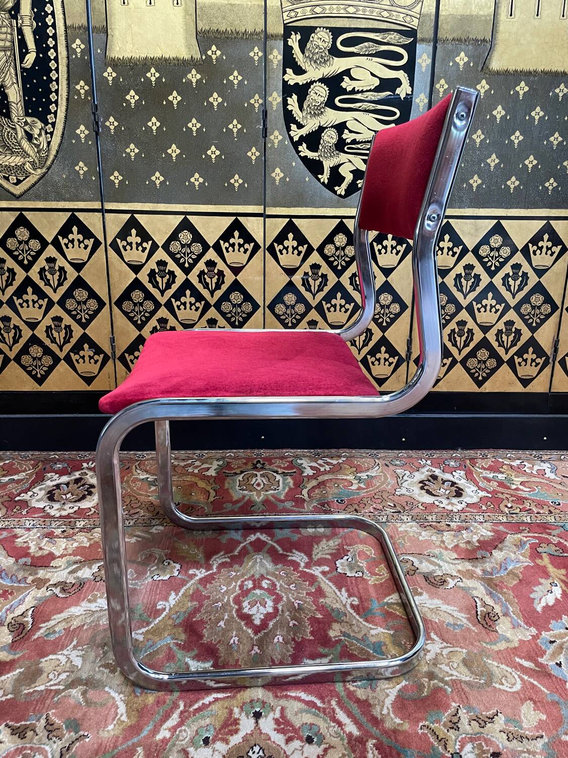 Set of 6 1970 Roche Bobois chrome chairs