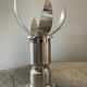 Vintage Lotus candle holder in silver metal