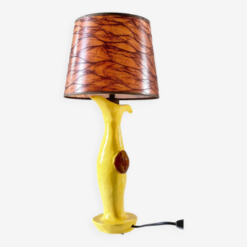 Vintage artisanal ceramic lamp