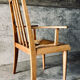Solid wood and straw armchair, Reconstruction style, France