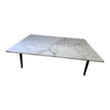 Pelham coffee table in Arabescato marble by designer Matthew Hilton