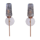 Pair of wall sconces torch torch tulip transparent molded glass