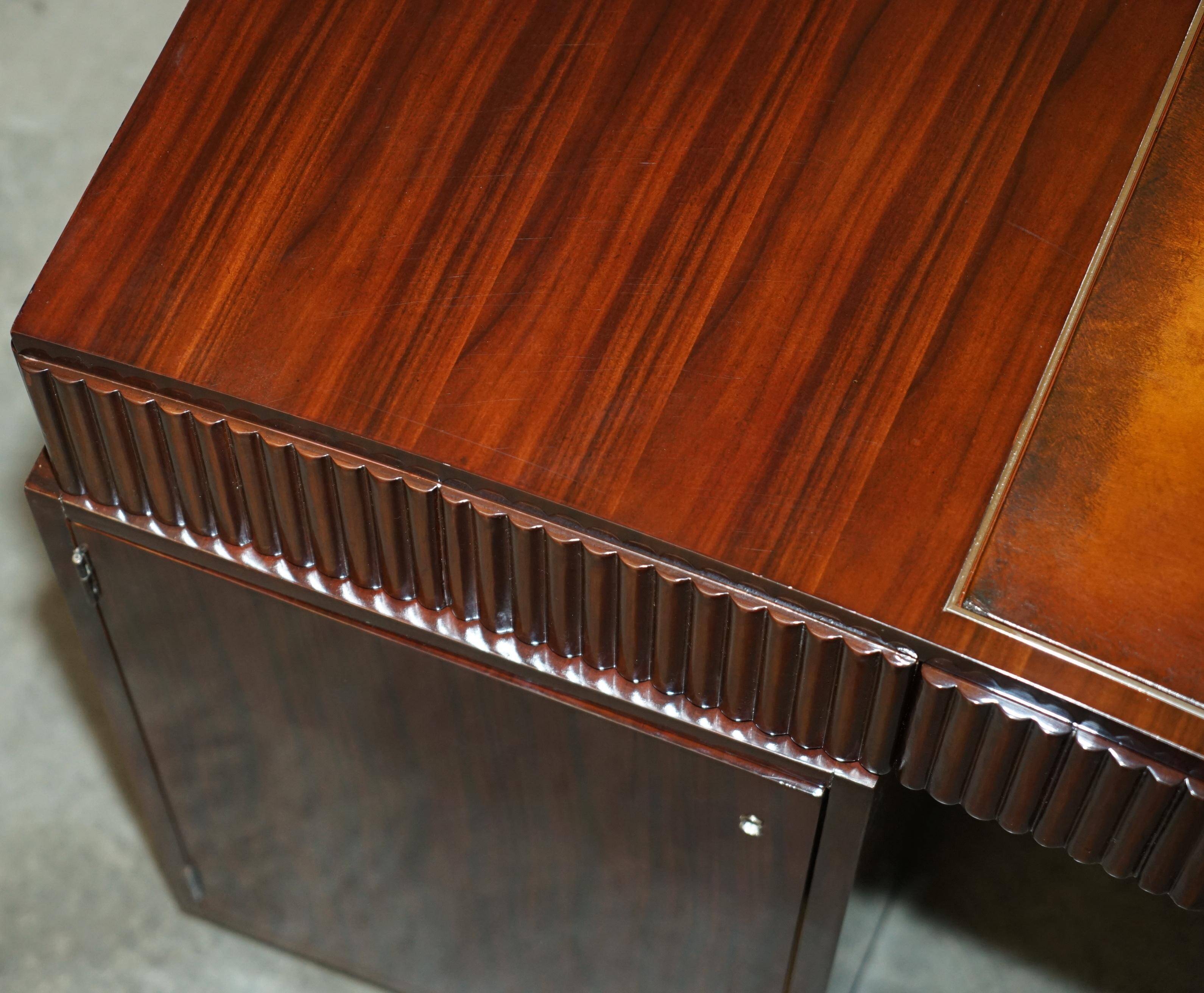 Bureau Art Déco Ralph Lauren Macassar & cuir