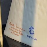 Beautiful Italian porcelain lamp from Florence, by Campostrini & Trallori, in the shape of a stork