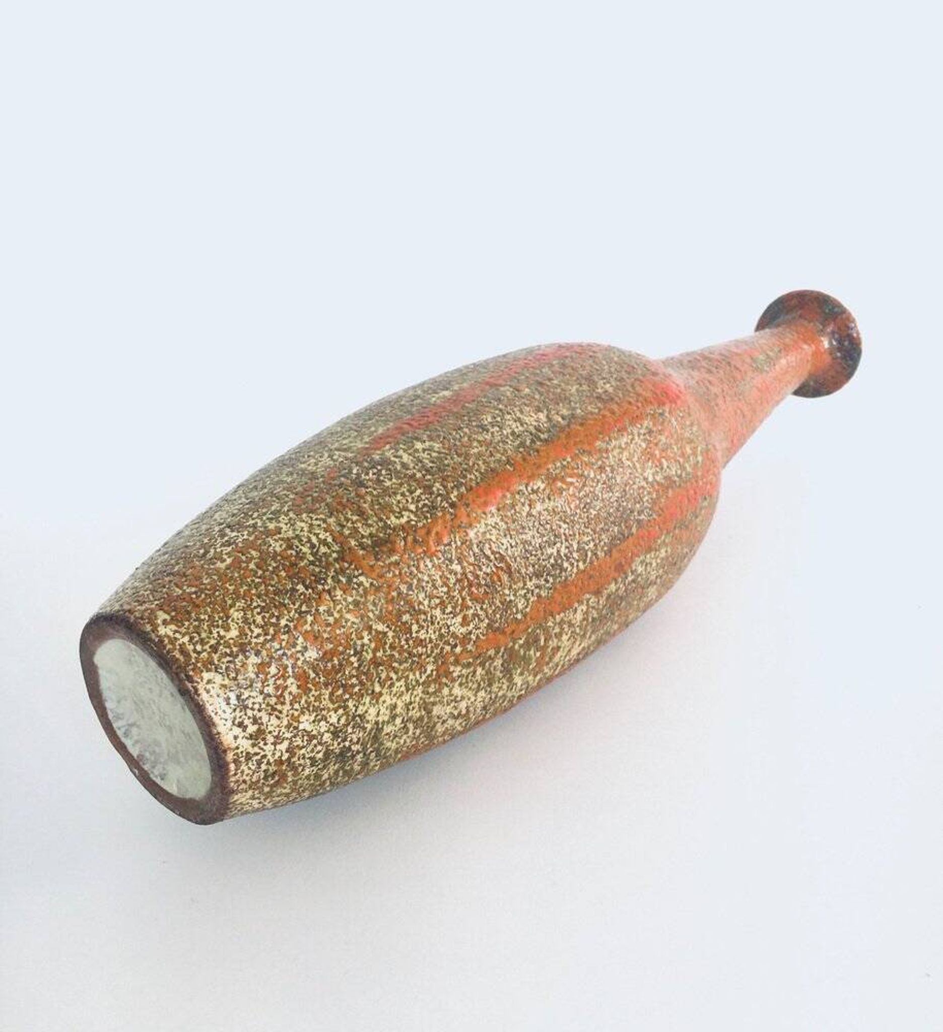 Mid-century Studio Pottery Tall Thick Glazed Vase, 1960s