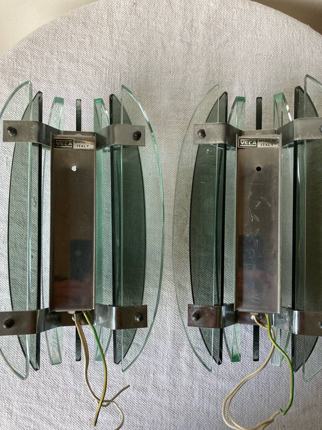 Pair of Veca wall lights from the 70s