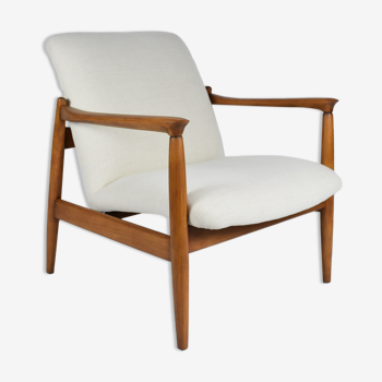 Fauteuil modèle GFM-64, conçu par E.Homa, années 1960, crème