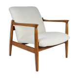 Polish icon, armchair model GFM-64, designed by E.Homa, 1960s, cream