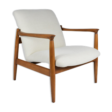 Polish icon, armchair model GFM-64, designed by E.Homa, 1960s, cream