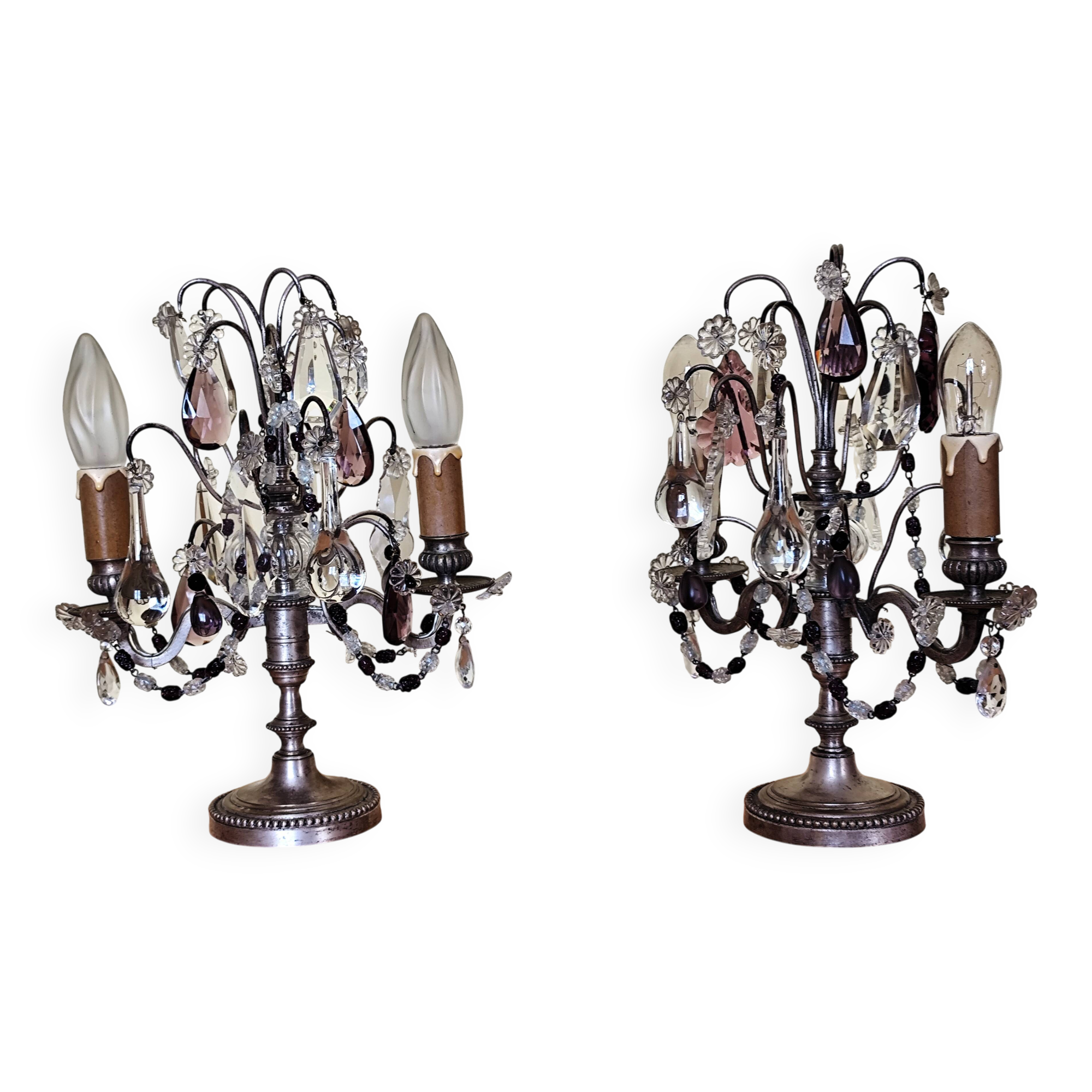 Pair of candelabra lamps