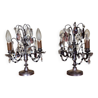 Pair of candelabra lamps