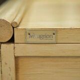 Small white bedside table Maugrion "Le rattin prestige" 1970s