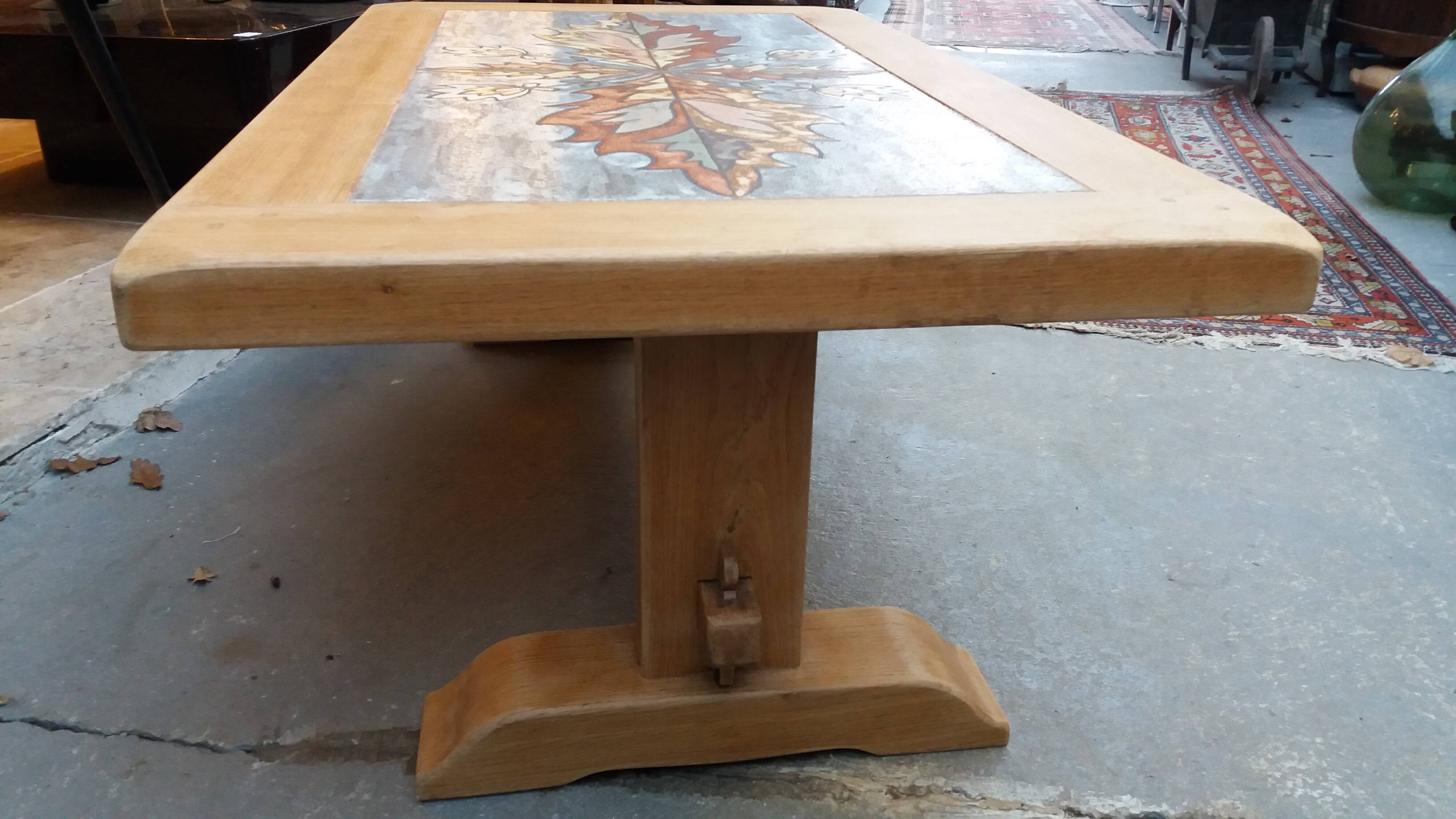 Wood and ceramic coffee table