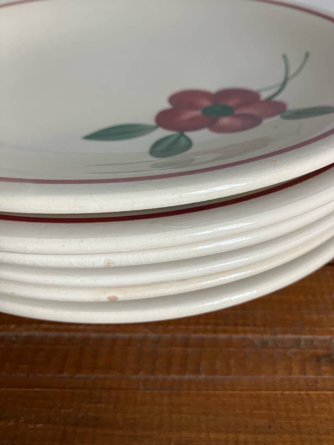 6 assiettes à dessert