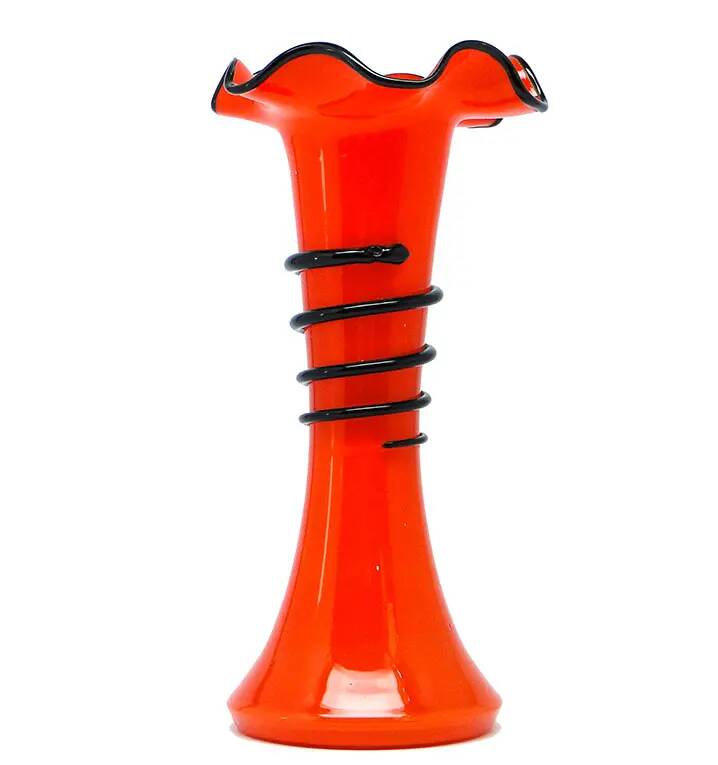 Tango vase, Art Deco, glass, Kralik, Czechoslovakia, 1930s