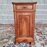 Blond solid cherry and veneer bedside table, Louis Philippe, period X.