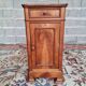 Blond solid cherry and veneer bedside table, Louis Philippe, period X.
