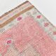 Light Pink & Brown Turkish Vintage Runner Rug, 94x328Cm